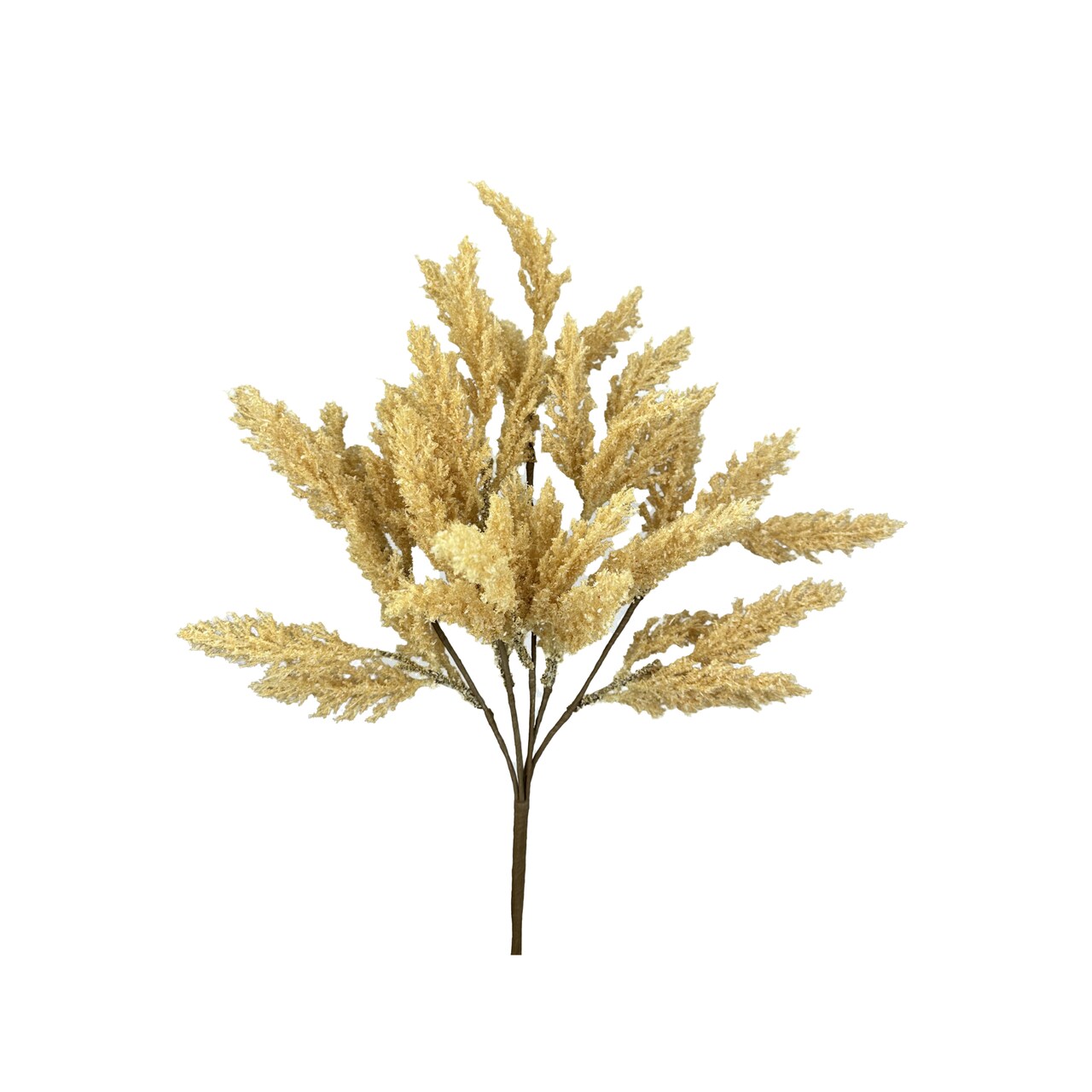 21" Beige Feather Reed Bush – Artificial Fall Floral Spray for Wreaths & Arrangements-57265BE